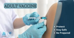 adult vaccine intra muscular injection in hand