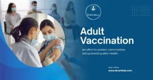 Doctor administering adult vaccination at home